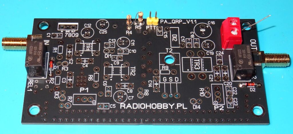 pcb pa-qrp strona elementów - top